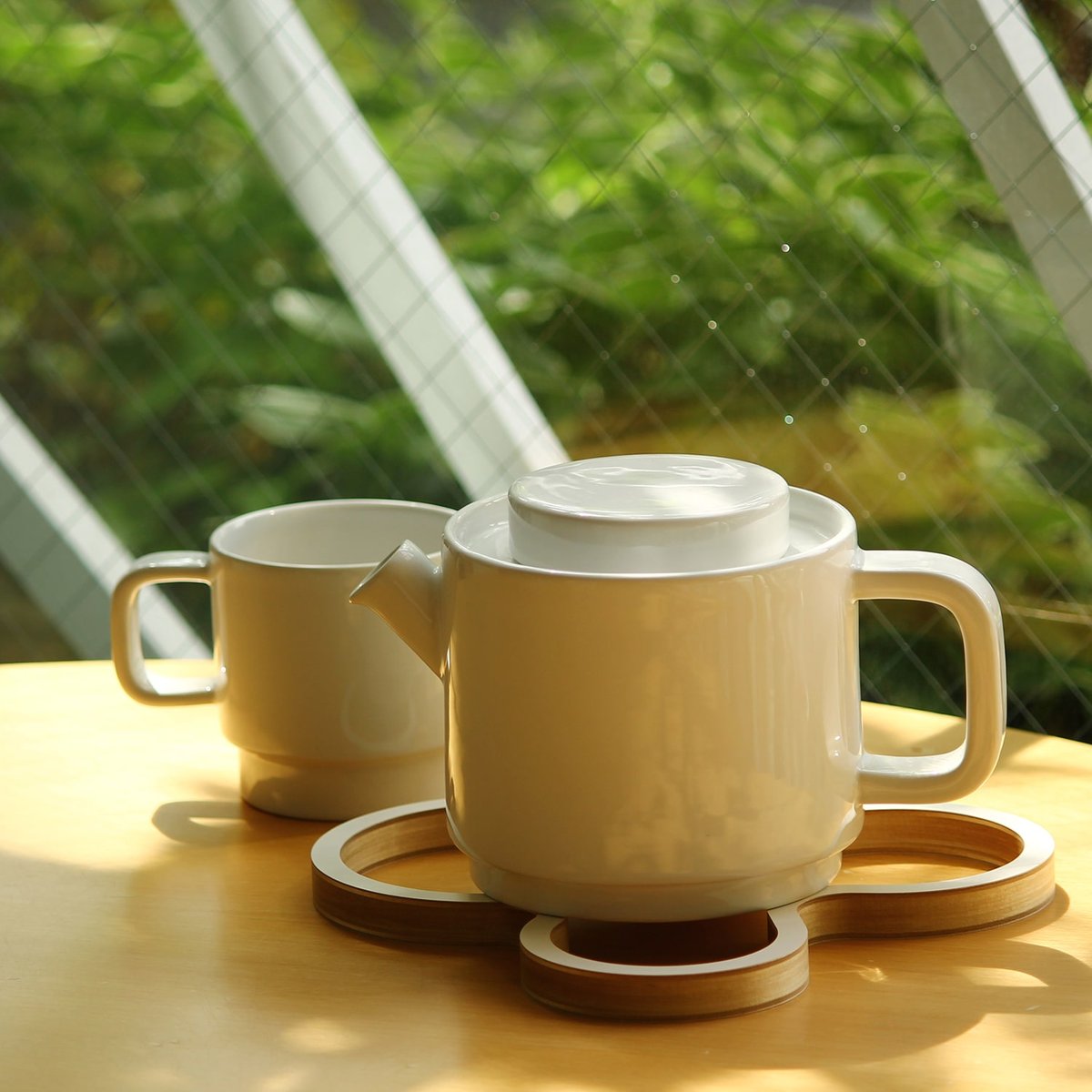 マヤムー M / L セット 白樺のポットスタンド 鍋敷き majamoo