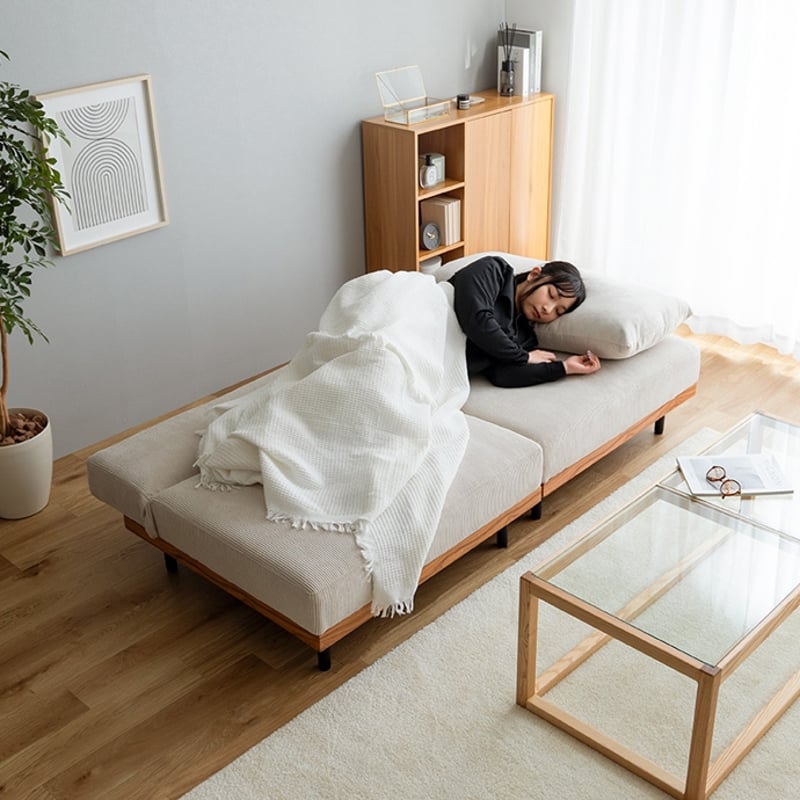 2人掛け リクライニング ソファベッド ゆったり 幅180cm 組み換え自由