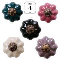 ホワイト パープル ブラック グリーン ピンク セラミック ノブ つまみ デコレーション ノブ アンティーク 引出 DIY 素材 材料