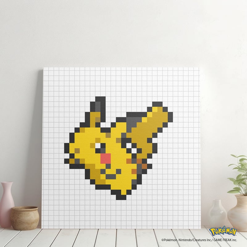 ピカチュウ｜ピクセルアートパネル 30x30cm | ラウムリンド