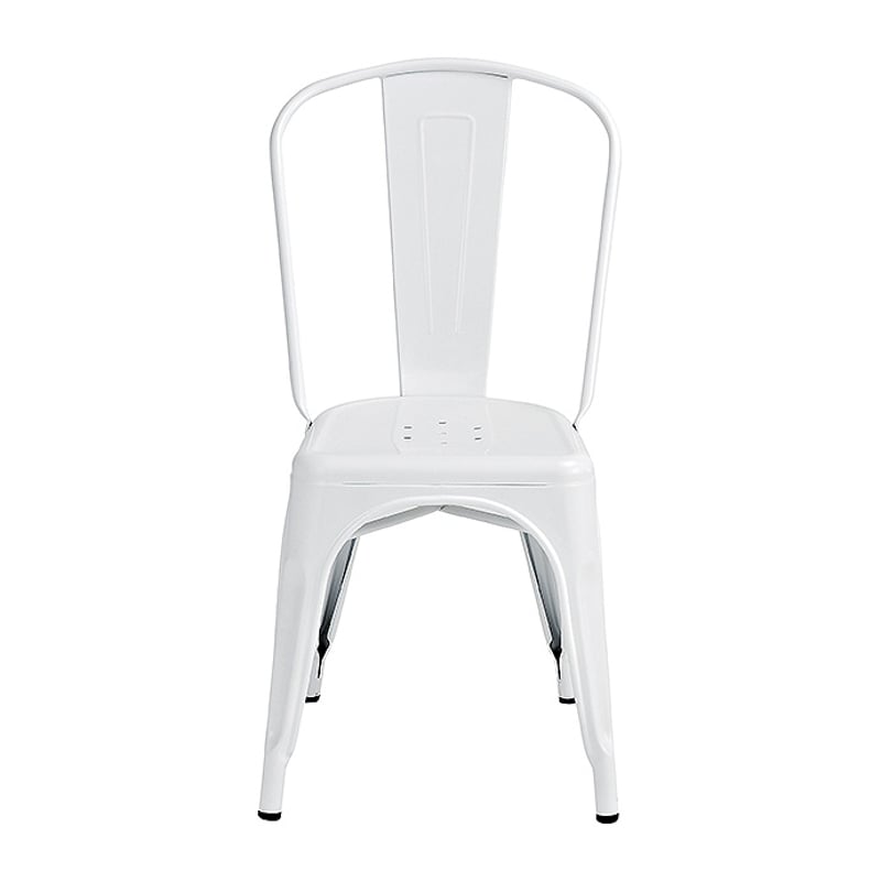 Aチェア 完成品 ダイニング チェア カフェ スチール ブラック ホワイト