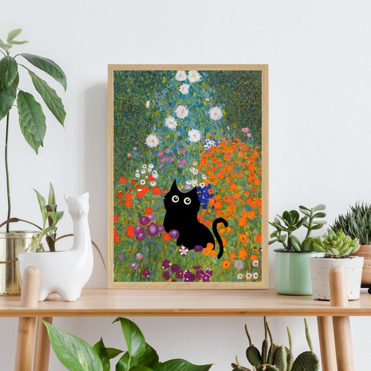 藤城清治/影絵.切絵.版画ポスター(黒猫)アート.インテリア.ペット.黒猫.ねこ 藤城清治/影絵.切絵.版画ポスター(黒猫)アート.インテリア