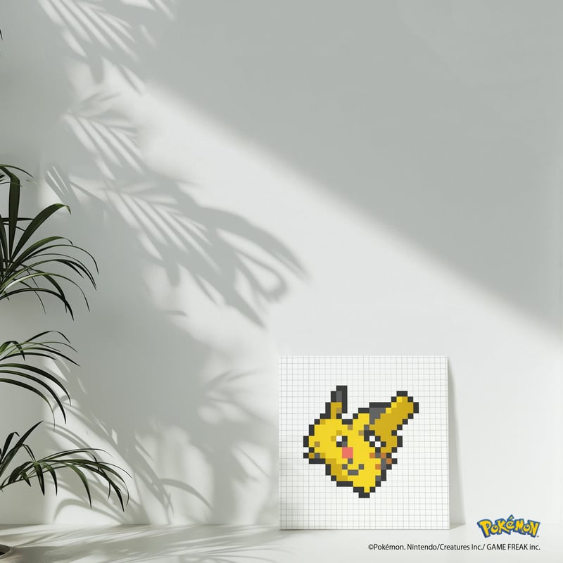 ピカチュウ｜ピクセルアートパネル 30x30cm | ラウムリンド