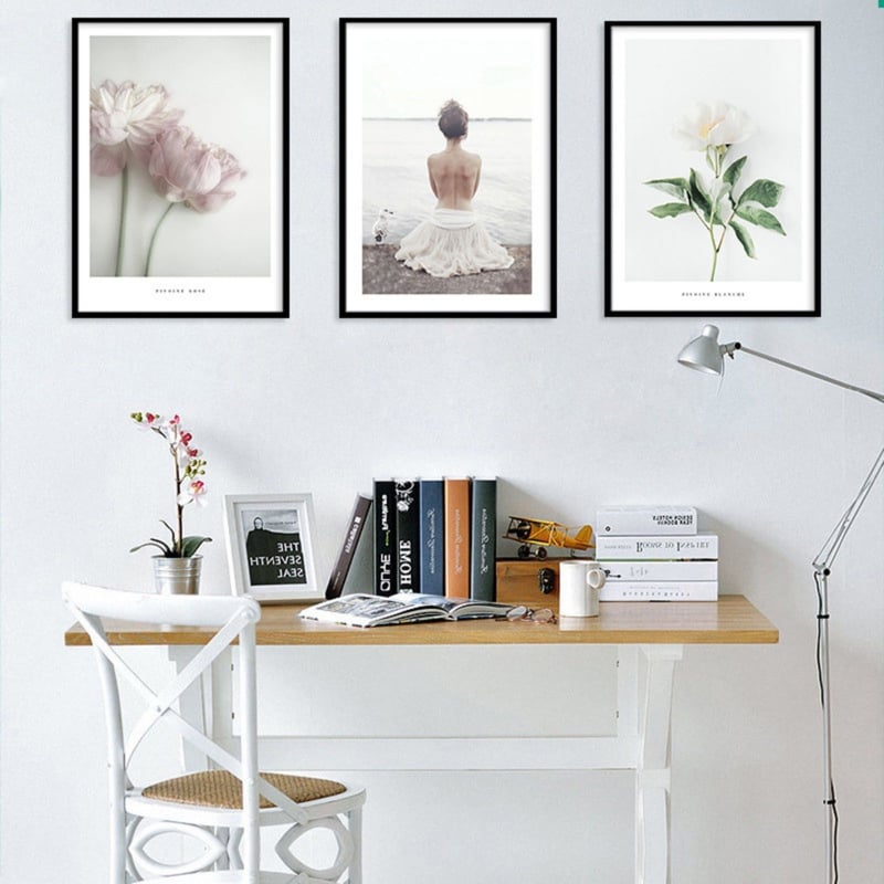 3枚セット アート ポスター 21×30cm フレームなし 写真 人物 花 植物