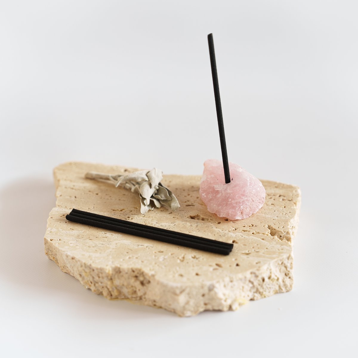 incense holder -rose quartz- S~M size | siki