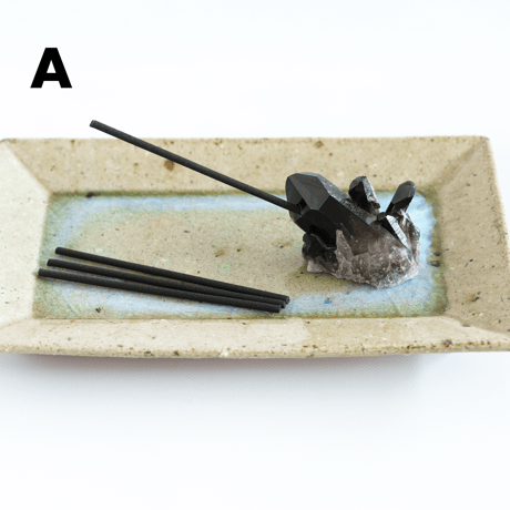 Incense Holder  -Smoky Quartz-