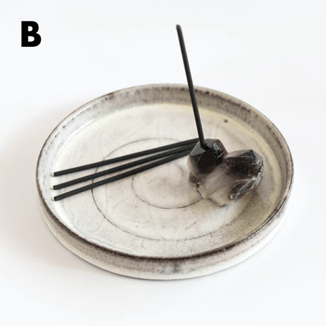 Incense Holder  -Smoky Quartz-