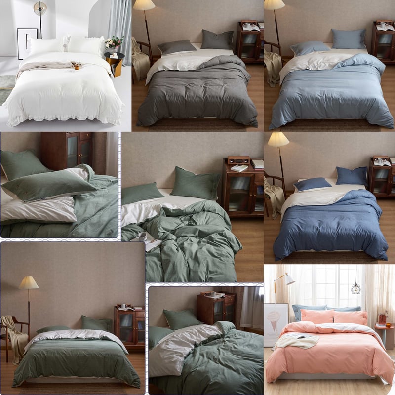 MILDLY 布団カバーセット 4点セット 綿100% シングル セミダブル