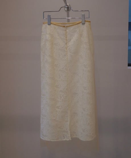 MARGE "Lace layered skirt" beige