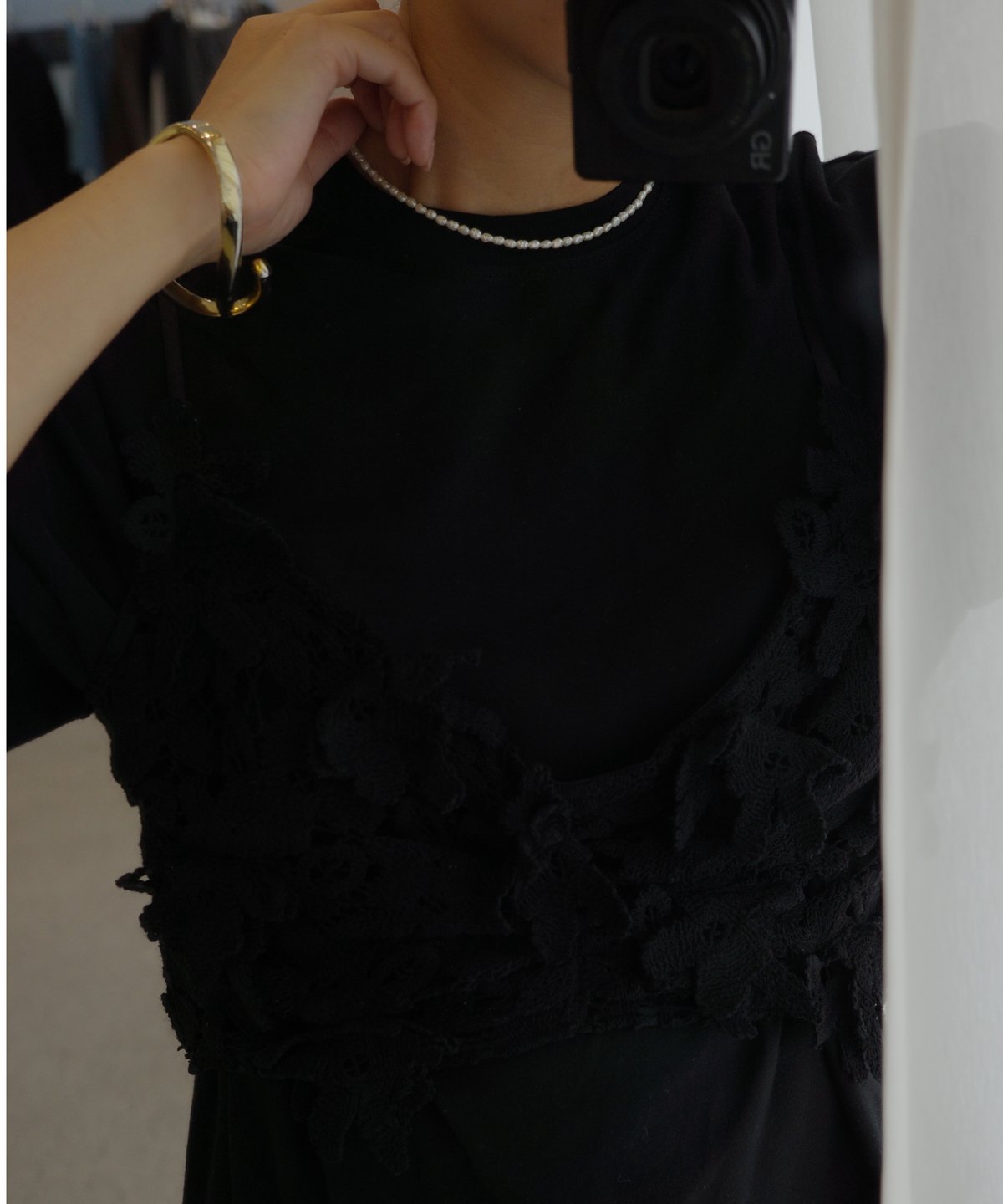 アクセサリー TOO necklace CICI black pearl MOON TREE PLANET(TOO) / necklace CICI (black pearl / white