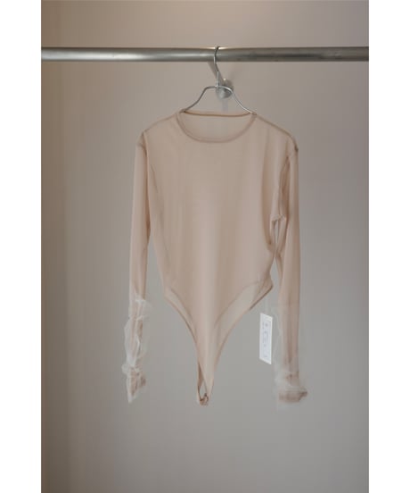 MARGE "Tulle bicolor sleeve body suits"