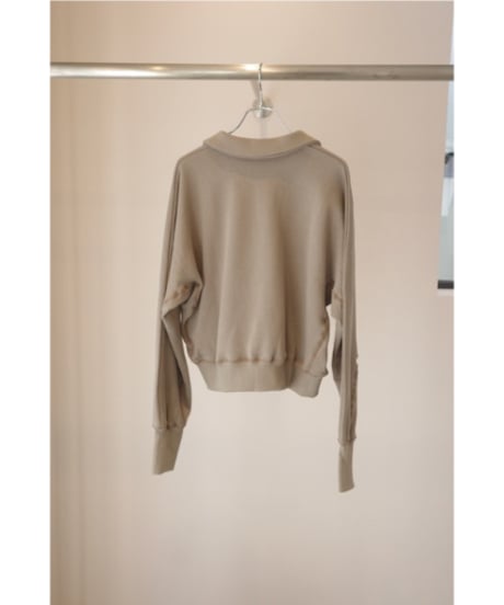 JUN MIKAMI "Lace up sweat PO"  mocha