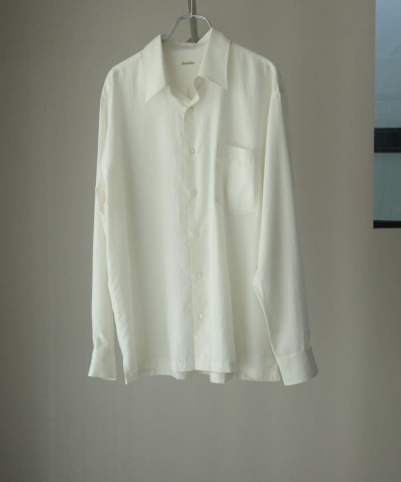 Ernie Palo】Silk Linen Darts Shirt Ernie Palo】Silk Linen Darts