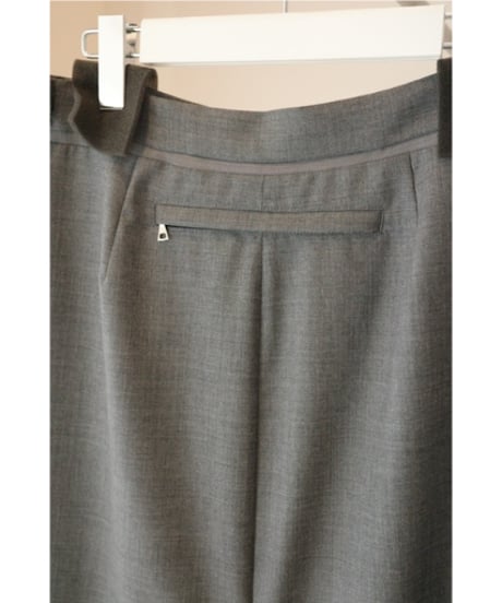 FUMIKA_UCHIDA "Zipped Bsck Slit Midi Skirt" Middle grey / 38