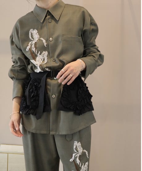 MARGE "Wool sequin-embellished shirt"