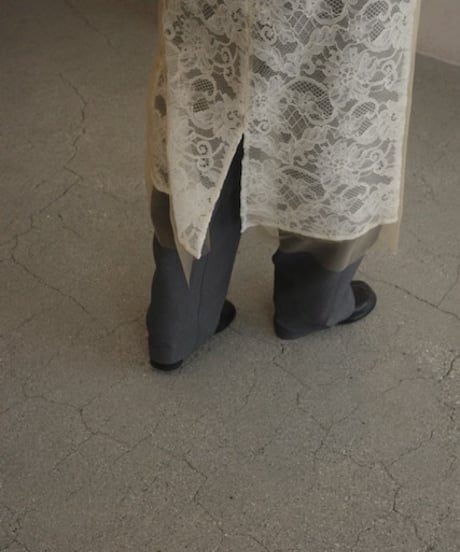 MARGE "Lace layered skirt" beige