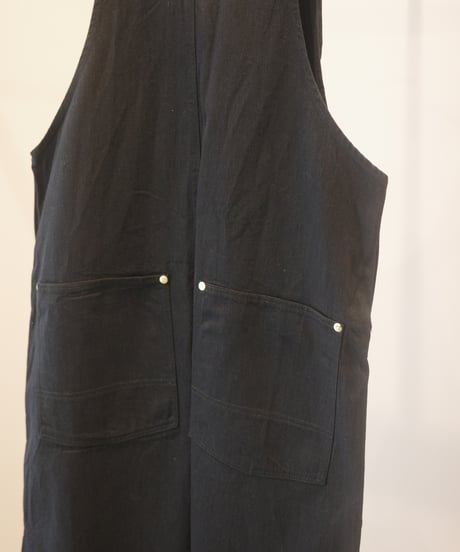 pelleq "denim dungarees" natural / black