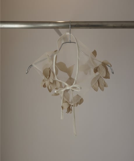 MARGE "Tulle floral sheer scarf"