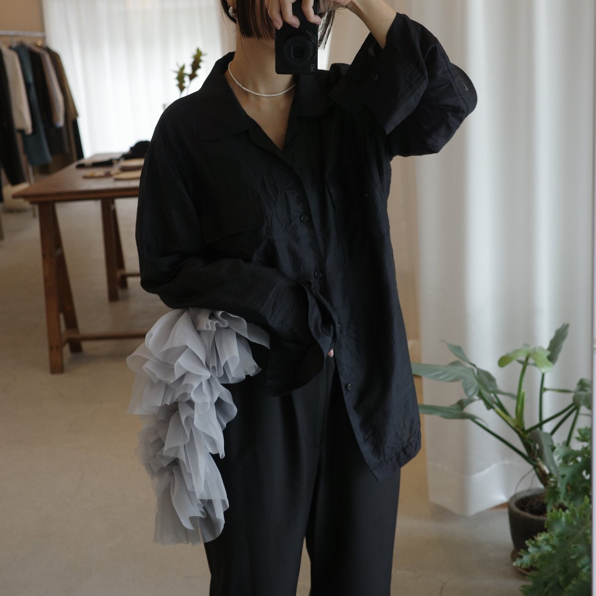 ワンピース marge sustainable organza ruffle sleeve ワンピース marge sustainable organza ruffle sleeve MARGE