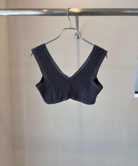 FUMIKA_UCHIDA "EYLET RIB STITCH BRA TOP" (OFF WHITE / CHARCOAL)