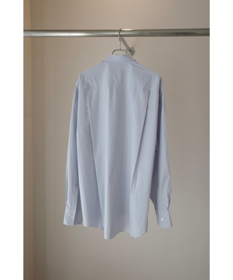 MARGE "Ruffle long sleeve shirt" light blue