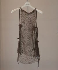 FUMIKA_UCHIDA "Dots Emb. tulle bib top" copper