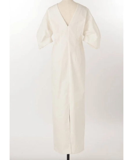 MARGE / Twill tuck sleeve gown (off white)