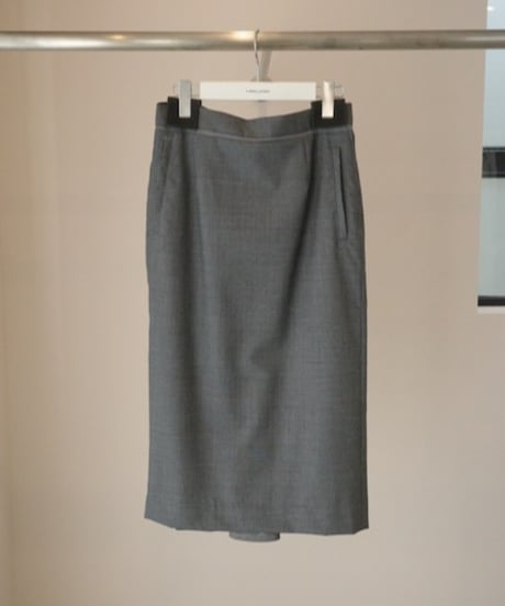 FUMIKA_UCHIDA "Zipped Bsck Slit Midi Skirt" Middle grey / 38