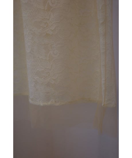 MARGE "Lace layered skirt" beige