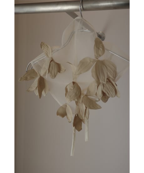 MARGE "Tulle floral sheer scarf"
