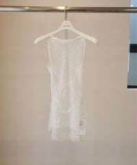 FUMIKA_UCHIDA "Dots Emb. tulle bib top" off white