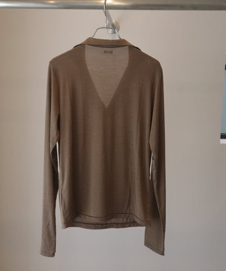 MALU “CLAIRE” Skipper collar long sleeve / brown