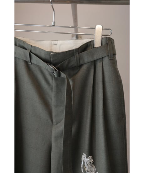 MARGE "Wool sequin-embellished belted trousers"