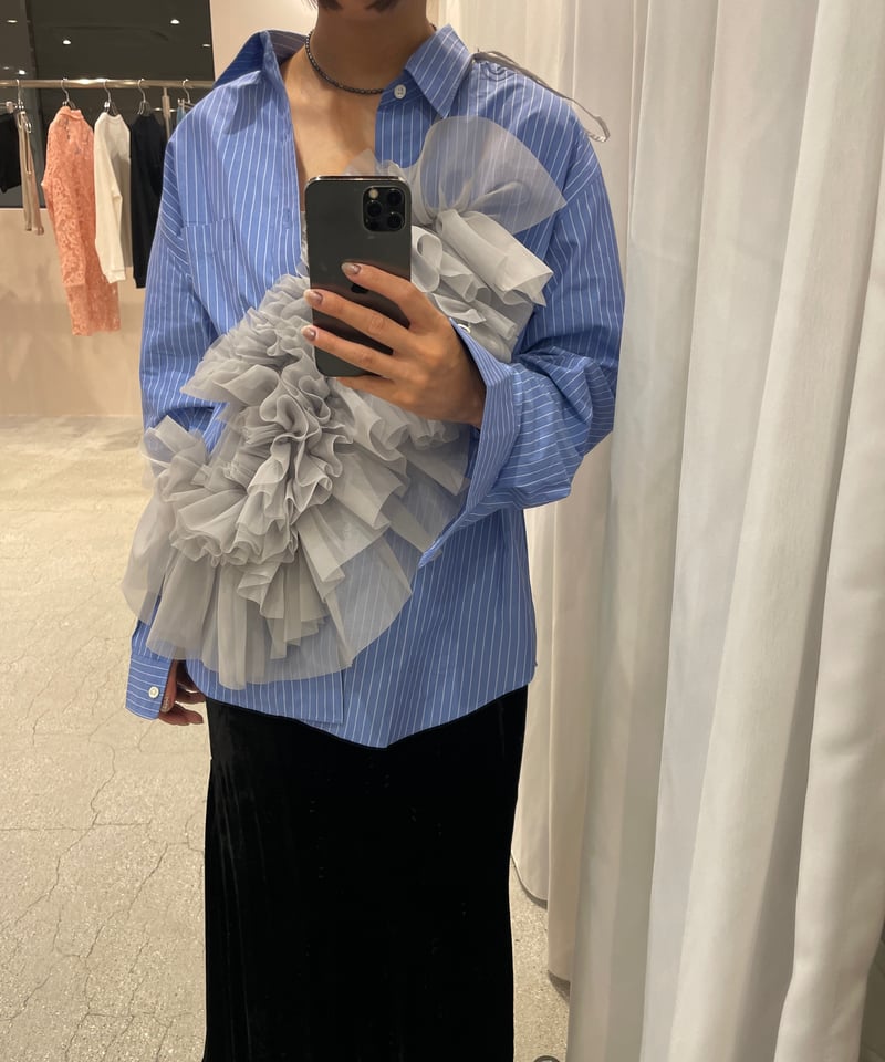 ワンピース marge sustainable organza ruffle sleeve marge sustainable organza ruffle sleeve