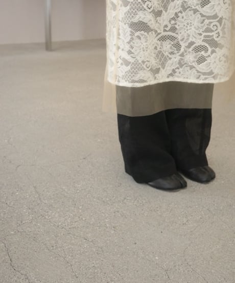 MARGE "Lace layered skirt" beige