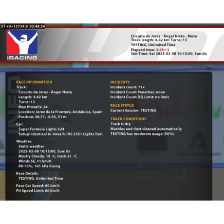 iRacing 2025S1 SFL Week8 Jerez Dry 21Laps Fuel