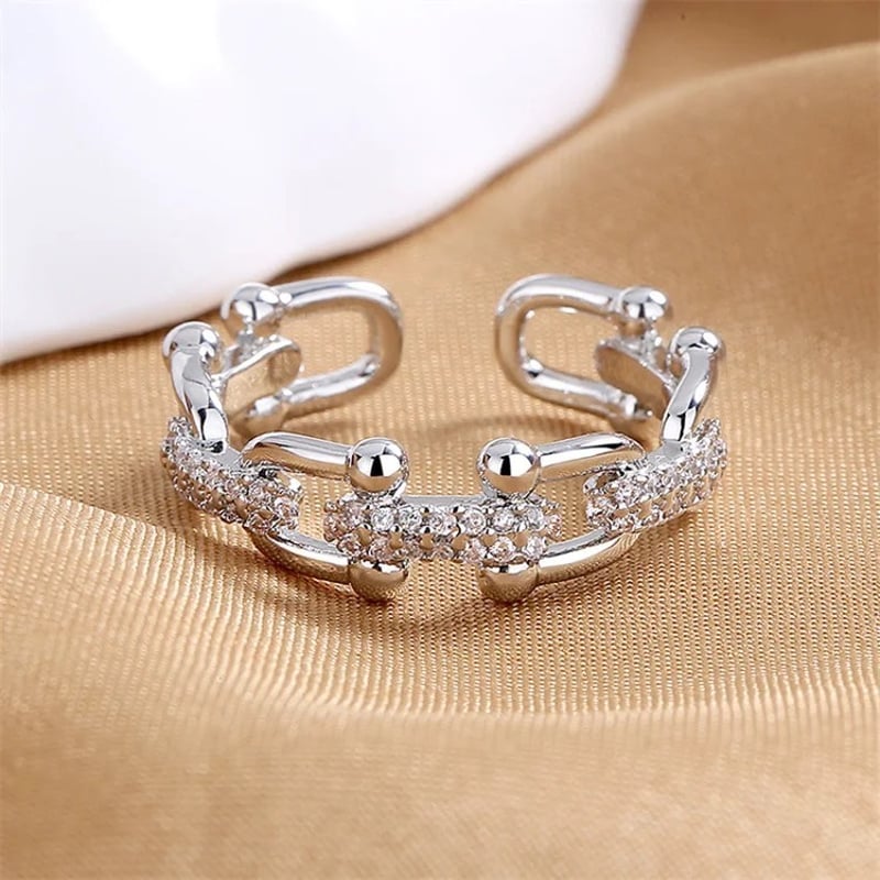 MR117】【シルバー】流行のチェーン風リング | minimini Jewelry MR117】【シルバー】流行のチェーン風リング | minimini Jewelry