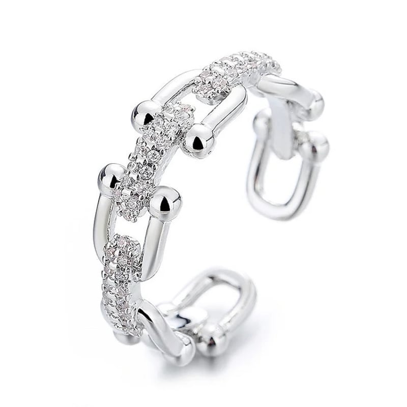 MR117】【シルバー】流行のチェーン風リング | minimini Jewelry MR117】【シルバー】流行のチェーン風リング | minimini Jewelry