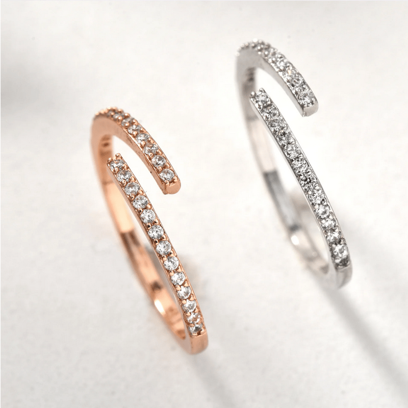 MR14】【シルバー】オープンリング／エタニティ ウェディング