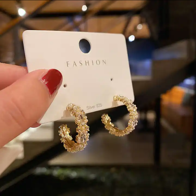 ベビーパール♡フープピアス 8mm ベビーパール フープピアス ワンタッチ パールピアス