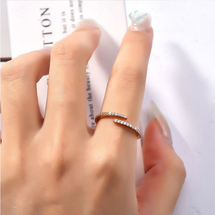 MR14】【シルバー】オープンリング／エタニティ ウェディング