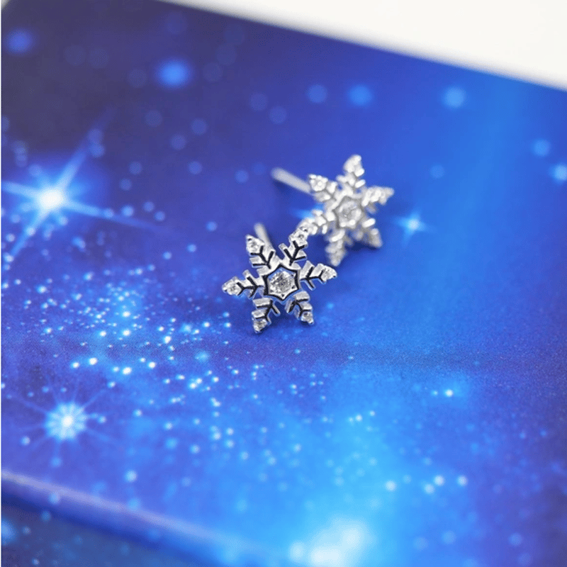 MSP07】初雪のスノーフレークピアス | minimini Jewelry