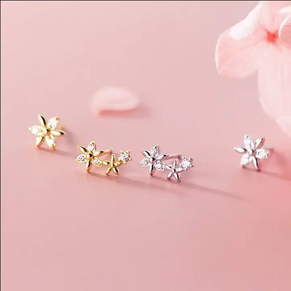 MSP08】YG ミニ フラワー スタッドピアス | minimini Jewelry