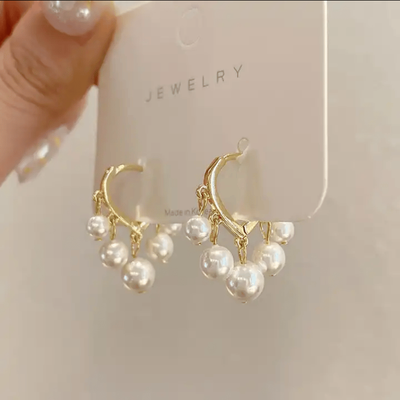 e.m. 0001-P009 揺れるパールフープ片耳ピアス MFP01】揺れるシンプルなパールのフープピアス | minimini Jewelry