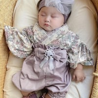 ファブリックス celine  ライラックピンク ✖︎ ニュアンスグレー　フリルかぼちゃパンツ袴　or  フリルパンツ袴　　60〜120size