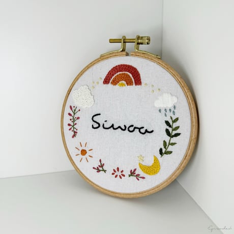 デザイン２種類　お名前刺繍ボード