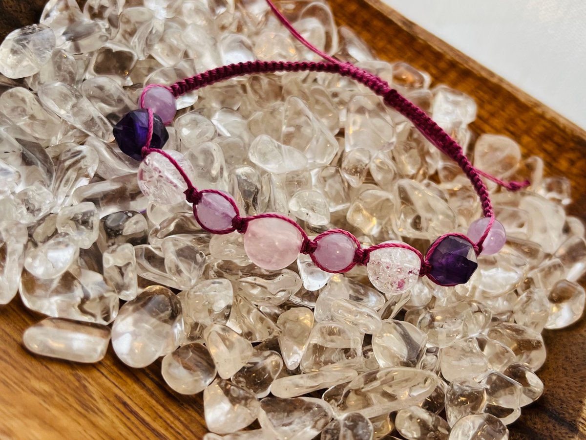 天然石 パワーストーン ブレスレット アンクレット マクラメ