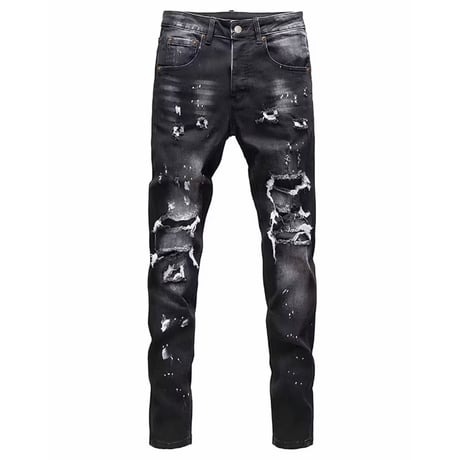 clash denim skinny