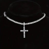 Tennis Ice Chain Cross necklace