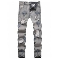 clash denim skinny